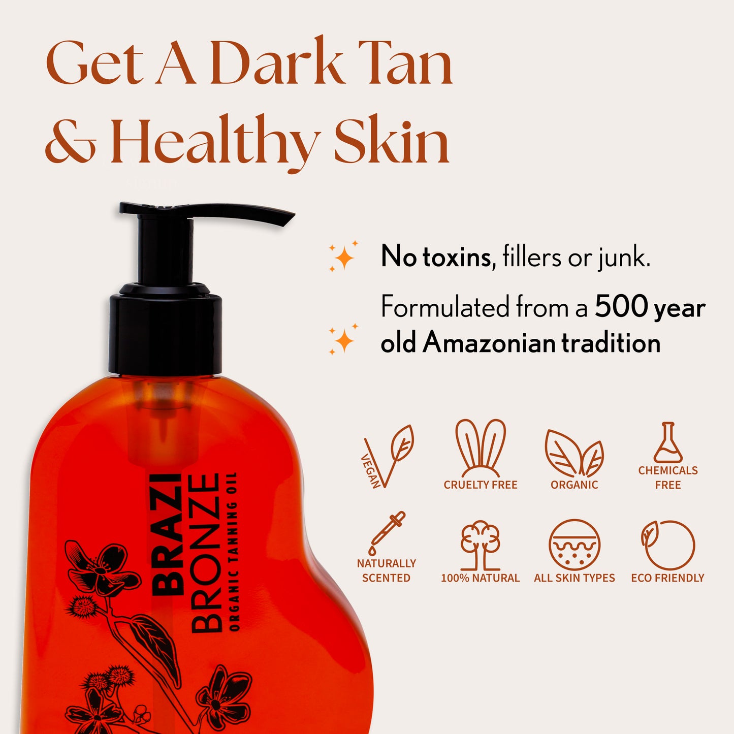 100% Natural & Organic Tanning Oil
