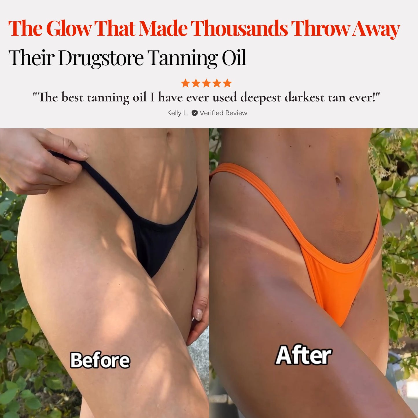 100% Natural & Organic Tanning Oil